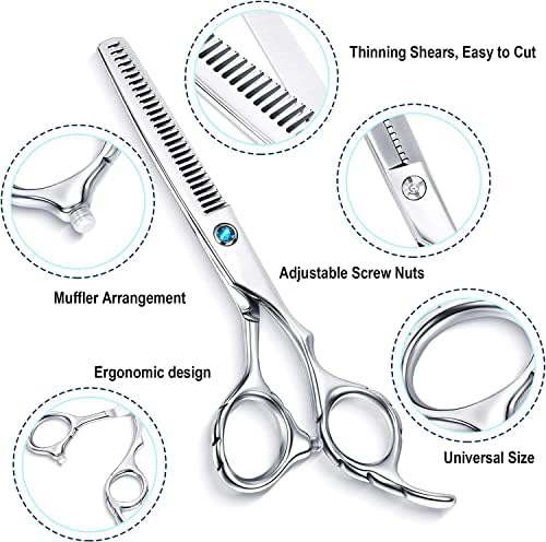 Kit de tesoura de corte de cabelo, tesoura de cabeleireiro de barbeiro profissional de Aethland Scessors para