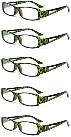 Olhe Zoom 5 Pacote de óculos retangulares clássicos para homens e mulheres