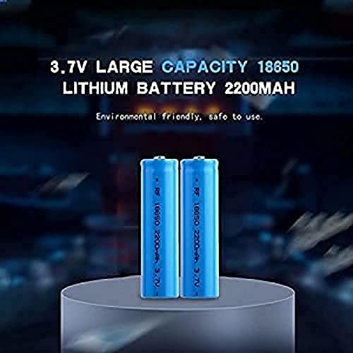 Morbex Bateria recarregável 2200mAh de alta capacidade de 3,7V Bateria de íons de lítio ICR 1200 ciclos de vida útil para lanterna LED, 4pcs