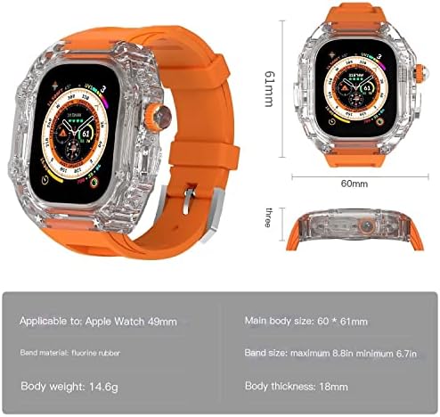 Aemall para Apple Watch Ultra 49mm Mod Kit Case Banda Série 8 7 6 5 4 Se Band Bacelelet Strap Watch Band Band Gordged Protetive Cover