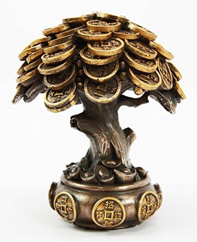 EBROS FENG SHUI GOLD TREETUTE GOLDEN DINHEIRO MOUNIDADE TREE DE REMENTAÇÃO E DE DOR DE ABUNDÊNCIA Fatuagem de talismã