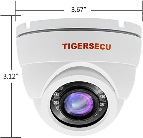 Tigersecu Super HD 1080p Pacote de câmera de 2 cúpulas de angular larga