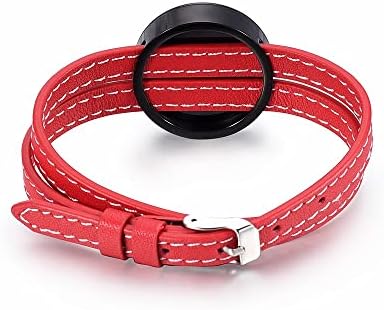 Niviora zlxl719 aço inoxidável cinta vermelha tira preta dialterapia pulseira Óleos essenciais do difusor