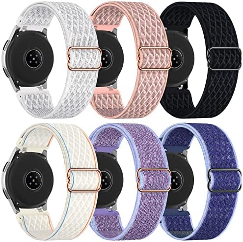 Kollody 6 Pack Bands de nylon elástico compatível com Samsung Galaxy Watch 3 45mm/Galaxy Watch Bands