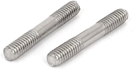 Aexit m4x25mm 304 unhas, parafusos e prendedores de aço inoxidável de ponta dupla e parafuso de parafuso e parafuso