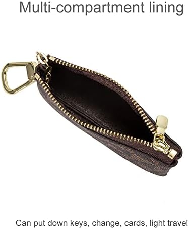 Carteira de bolsa de bolsa de moedas veki com uma carteira de bolsa com zíper de anel de corrente chave