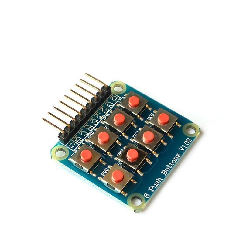 Micro interruptor 2 x 4 Matriz Microcontrolador Botão de tecla independente 8 Módulo estendido do teclado
