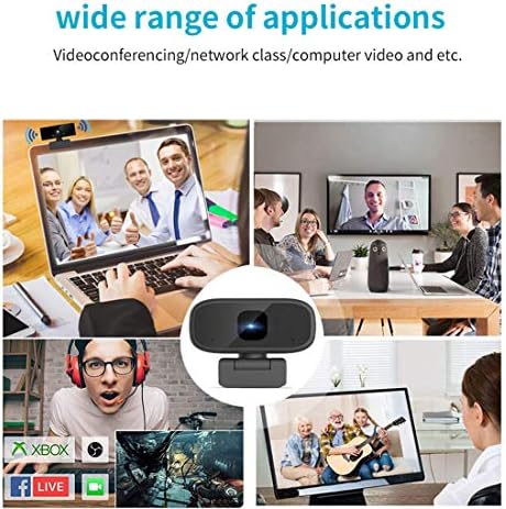 Webcam 1080p com microfone HD Web Cam com câmera de computador Webcam Stand Web, plugue e reprodução,
