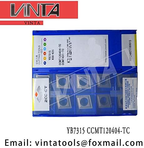 FINCOS 10pcs/lotes YB7315 CCMT120404 -TC CNC CARBIDO Turnando inserções -
