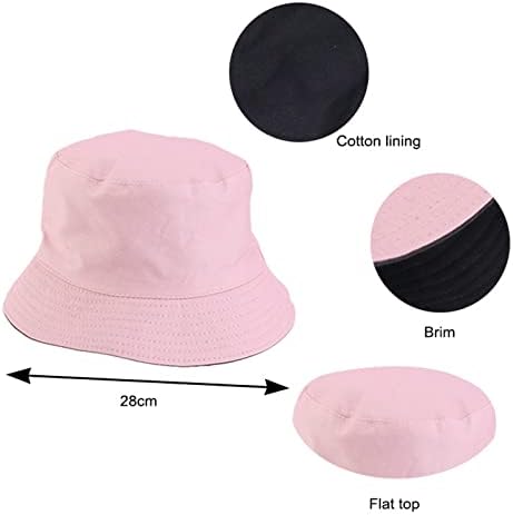 Unissex Double Side desgaste o chapéu de balde reversível da moda Tarra de algodão Casa Sun Fishing Fashion Cap Bucket Hat Hat Hat