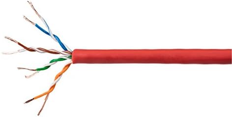 MONOPRICE CAT5E Ethernet Cabo a granel - cordão de internet em rede - sólido, 350MHz, UTP, CMR, riser classificado, fio de cobre nua puro, 24awg, 250 pés, amarelo