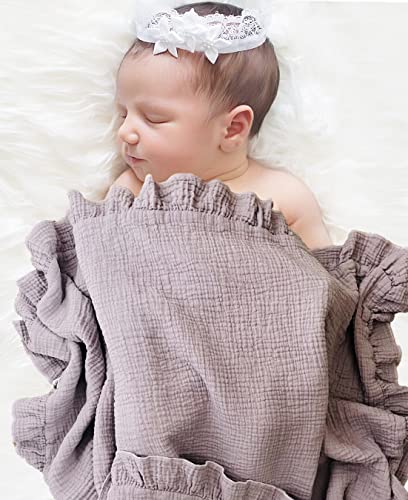 Cobertores de crianças Leyl & Ari para meninas | Planta de bebê de algodão travessa e conjunto de amor