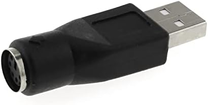 DGZZI USB para PS2 Adaptador 2pcs preto ps/2 fêmea para USB Adaptador de conversor masculino para mouse e teclado
