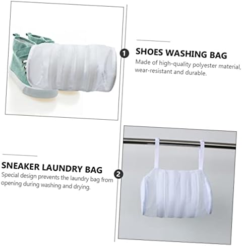 Zerodeko 1pc Sacos de lavagem de calçados domésticos Bolsa de lavagem de lavanderia para meias Bolsa de roupas para delicados Bolsas de limpador de calçados Sapatos de lavagem de malha de lander