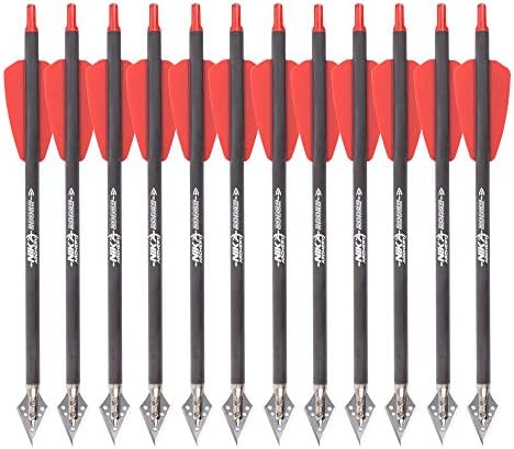 Arco e flecha de besta 7,5 polegada r9 parafusos de besta de carbono setas de carbono 2 palhetas vermelhas com 100 ng.