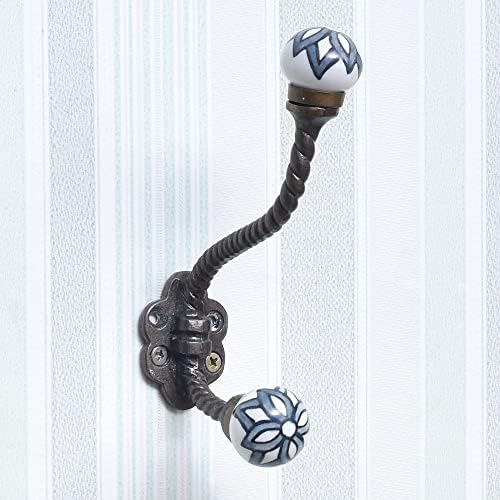 Ganchos -chave indianos de parede de prateleira de prateleira | Montagem de parede de casaco preto | Ganchos
