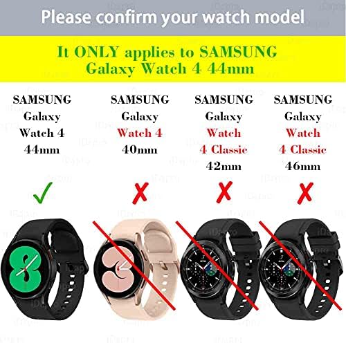 Protetor de tela para Samsung Galaxy Watch 4 44mm SmartWatch [4 pacote], IDAPRO MEDERED VIDRO ANTI-RURCK INSTALLAÇÃO FÁCIL BOBLE