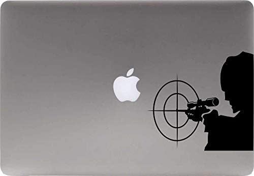 Sniper Target Silhueta Decalque de vinil direita adesivo para computação MacBook Laptop iPad Electronics