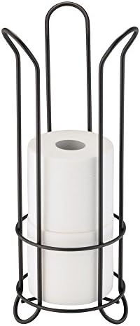 Idesign Classico Metal Toilet Paper Solter - detém 3 rolos de papel higiênico, 6,75 x 17, prata