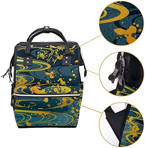 Backpack de fraldas de padrões japoneses Backpack Baby Nappy trocando sacolas Multi Função Bolsa de viagem