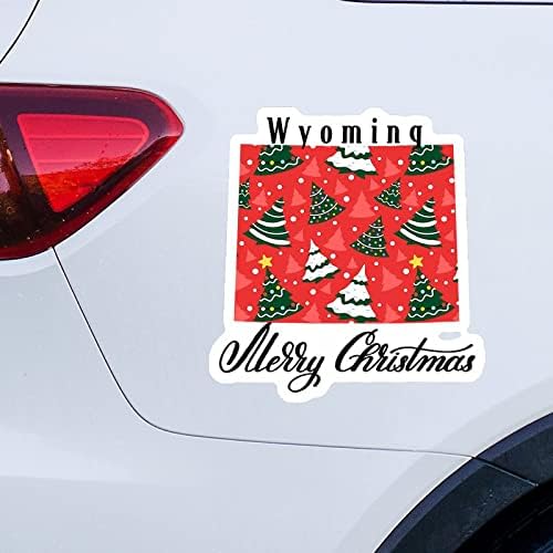 Wyoming State Home State Christmas Adesivos Merrry Christmas Wyoming Mapa Decalque Decalque Decalque Decalel
