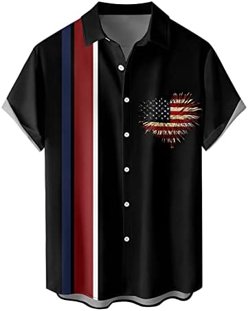 America Patriótica Flag Men Camisetas casuais para homens Camisas de camisetas masculinas Camisas