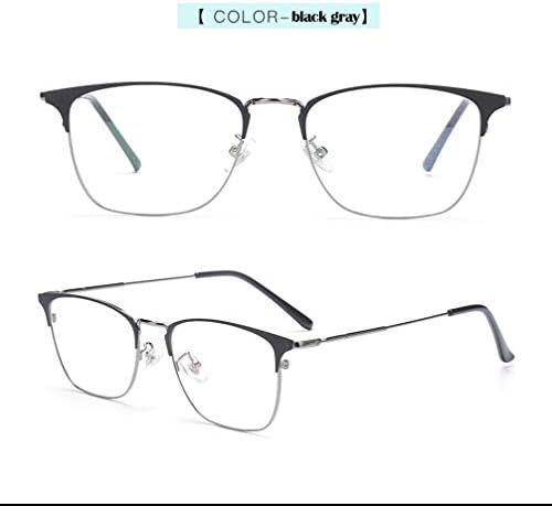Luz azul bloqueando óculos de leitura multifocais progressivos, quadros de metal retro e lentes de resina, óculos de sol polarizados anti -oculares