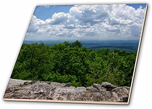 Vista 3drose Looking East fotografada no topo da Black Mountain, no Tennessee. - Azulejos