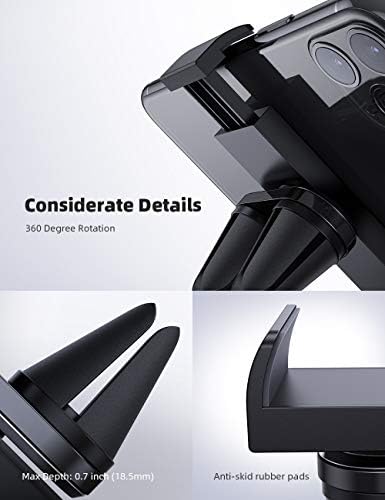 Lamicall Car Vention Phone Mount - Suporte de clipe de ventilação de ar, Stand Universal Hands Free berço compatível com celular 14 13 12 mini 11 Pro XS máx.