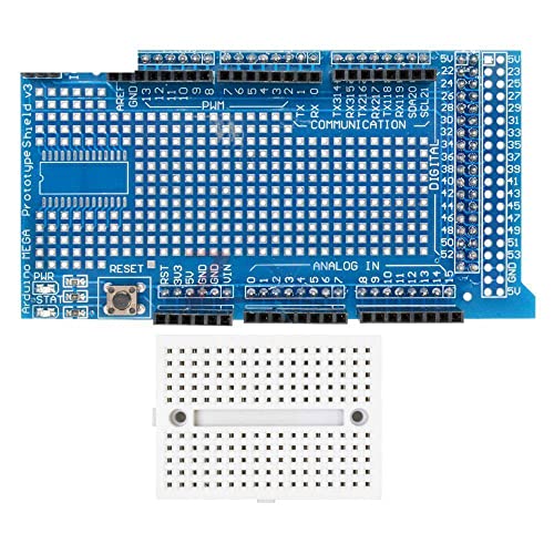 Prototype PCB Shield V3.0 V3 Conselho de Desenvolvimento de Expansão + Mini Pão Breadboard para Arduino Mega Atmega1280/ATMEGA2560