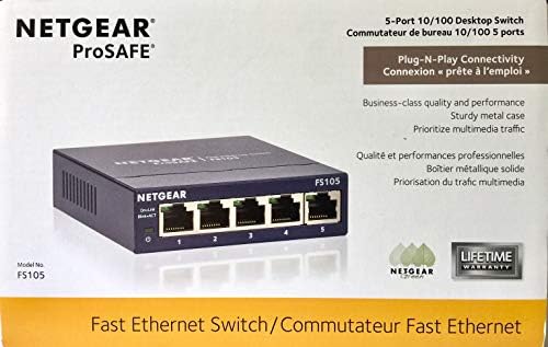 FS105NA - NetGear Prosafe FS105 Ethernet Switch 5 x 10/100base -tx