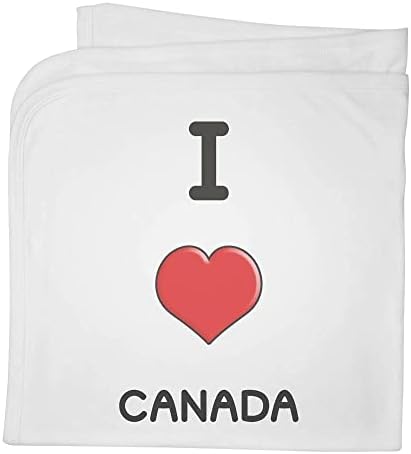 Azeeda 'I Love Canada' Cotton Baby Blain / Shawl