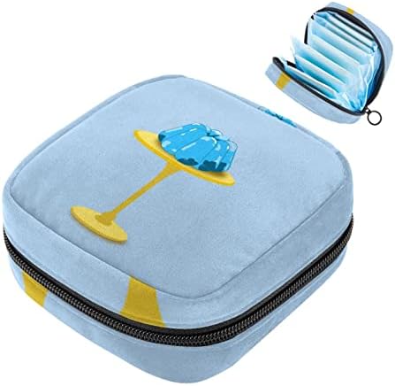 Bolsa de armazenamento de guardanapos sanitários Oryuekan, bolsas de zíper menstrual reutilizável portátil, bolsa de armazenamento de tampões para mulheres meninas, padrão de geléia de desenho animado
