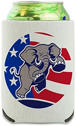 Angrado Republican Elephant Politics GOP American Flag Can - Bebida Huve Hanve Huspager Isolador dobrável