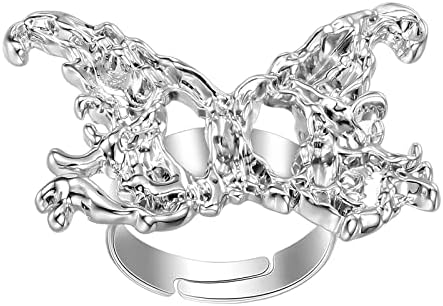 2023 Novo anel de borboleta ajustável de liga de alia Anel de borboleta anel de ouro Anel de ouro geométrico ABRIA