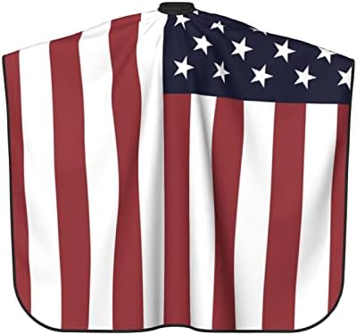 Bandeira dos EUA barbeiro capa profissional cabeleireiro à prova d'água Capa Capa Anti-estática Cabelo-estático