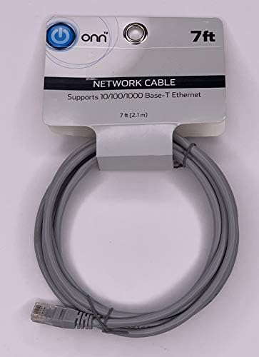 O Onn Retwork 7 pés suporta o cabo 10/100/1000 BASE-T Ethernet Rede de 7 pés Cabo Supports 10/100/1000 Base-T