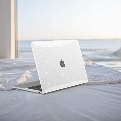 Anban MacBook Air 13,6 polegadas Caso 2022 2023 A2681, MacBook Air M2 Case Touch ID, laptop de plástico GLITTER