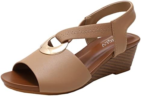 Sandálias para mulheres de verão elegante de toe de dedo do pé aberto sandálias leves lâminas casuais