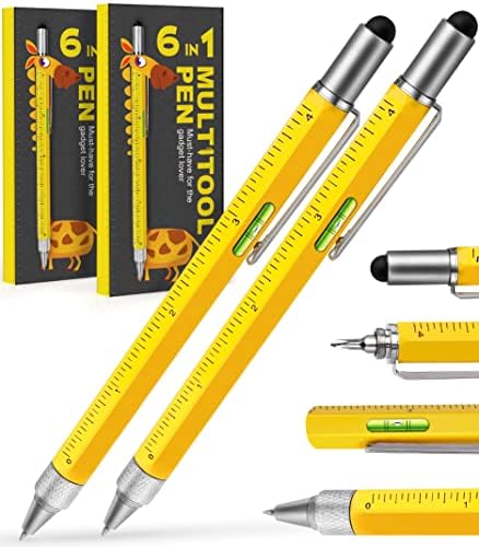 Presentes de ferramentas para homens e mulheres-2 Pacote multitool Ferramentas de construção de canetas,