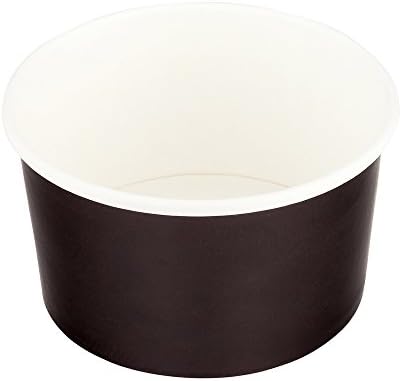 Cups de sorvete preto de 8 onças descartáveis ​​de 200 -CT - Coppetta grande quente e fria para ir