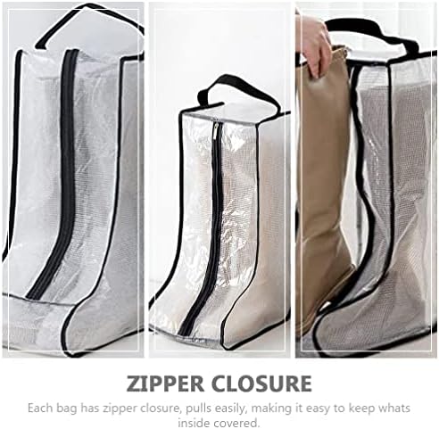 Bolsa de armazenamento Inoomp 2pcs Bolsas de armazenamento de bota claras sacos de sapato com zíper Botas