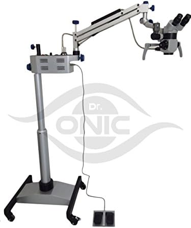 Microscópio de operação cirúrgico 3 etapas, binóculos de 90 °, tipo de piso com iluminação LED Dr.onic