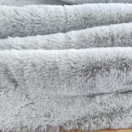 Ghouse Ultra Soft Soft Faux Rabbit Fur Tapet 5x8, tapetes de área lavável para máquina para tapetes