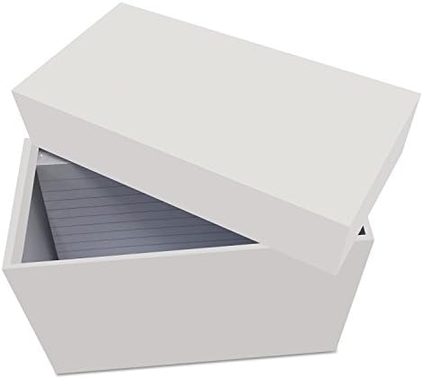 Universal 47281 Index Card Box com 100 cartões de índice governados, 4 x 6, cinza