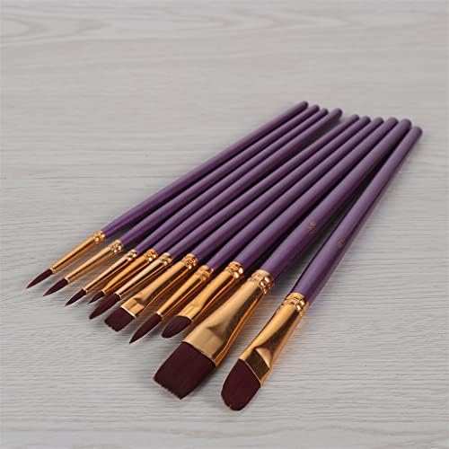 DLOETT 10PCS/Set Aquarela Pen Pen Pointbrush Nylon Binchedas de tinta de cabelo Artista pintura a óleo para
