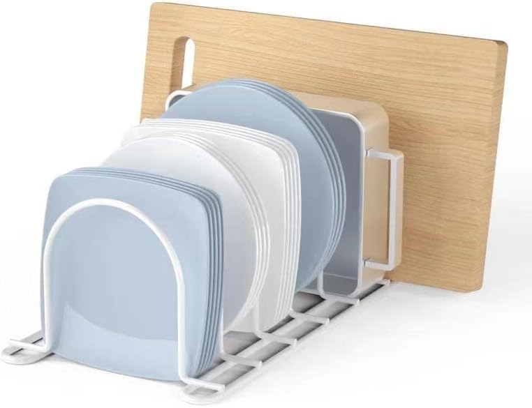 JAQ POT LID RACK Organizador, 10,5 'Divisores de utensílios de cozinha para placas, panelas, tábuas de corte,