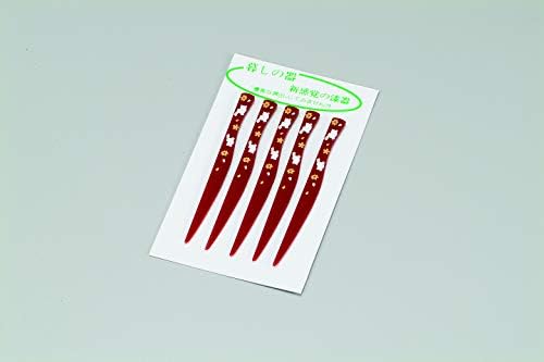 土谷 漆器 Tsuchiya lacquerware 34-4512 Faca, 5 peças, vermelho, 4,5 x 0,3 polegadas, acessório da mesa de jantar,