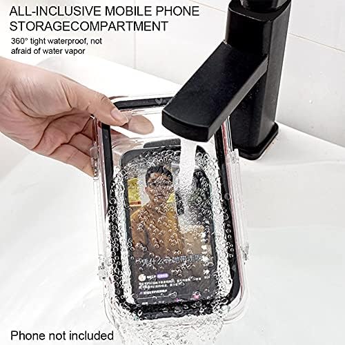Alsmd Bailet Scratch resistente à mesa estável capa à prova d'água para um soco de banheiro livre instalação fácil instalação montada no chuveiro portador de telefone