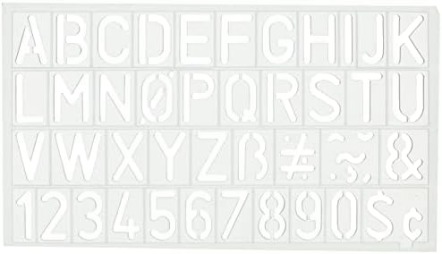 Capital de estêncil de letras de Westcott e números de 20 mm azul claro